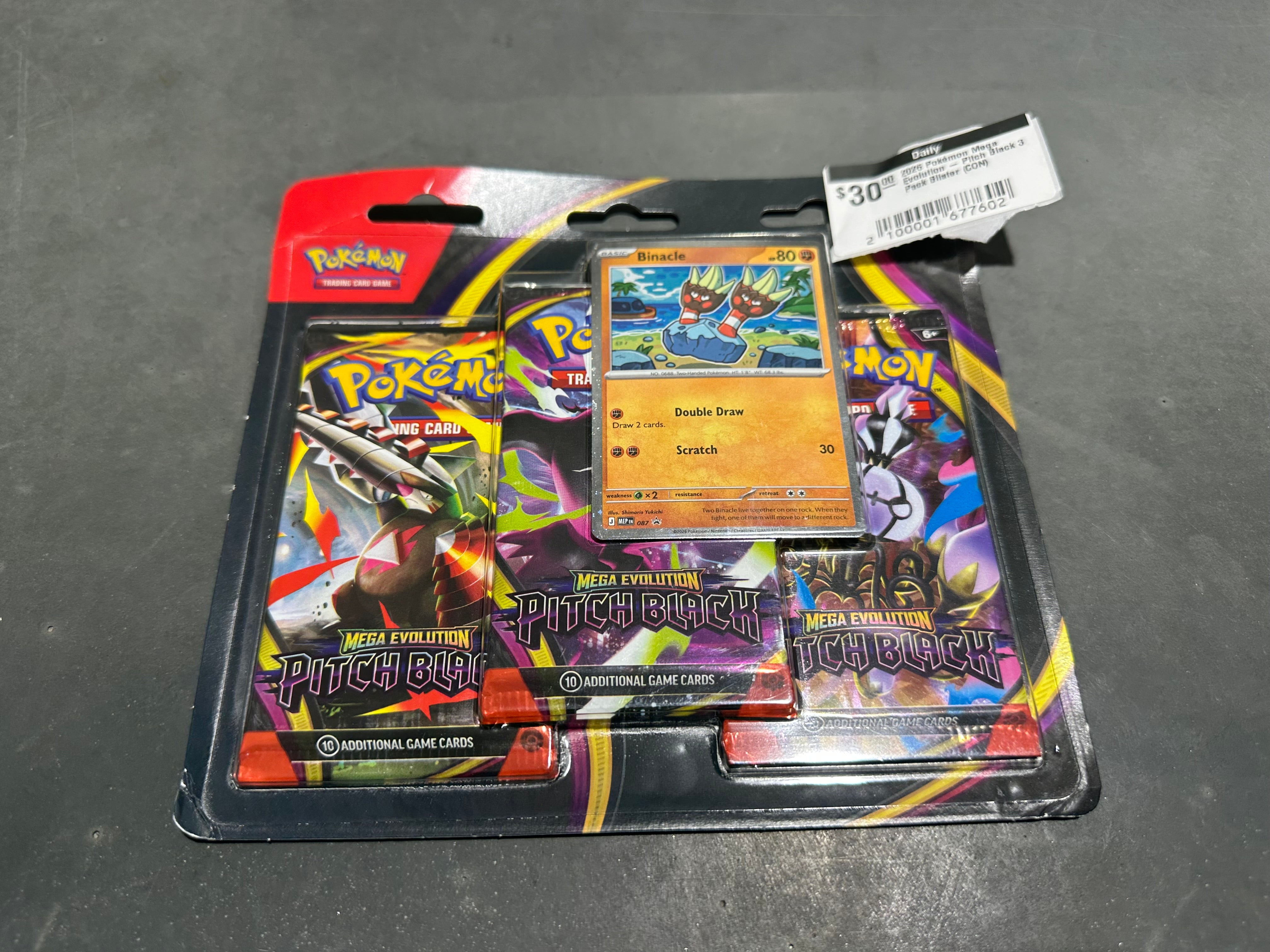 2026 Pokémon Mega Evolution - Pitch Black 3 Pack Blister