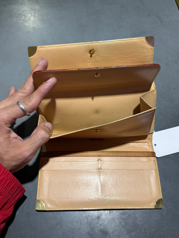 VTG 2000s Louis Vuitton x Murakami Monogram Tri Fold Wallet - White