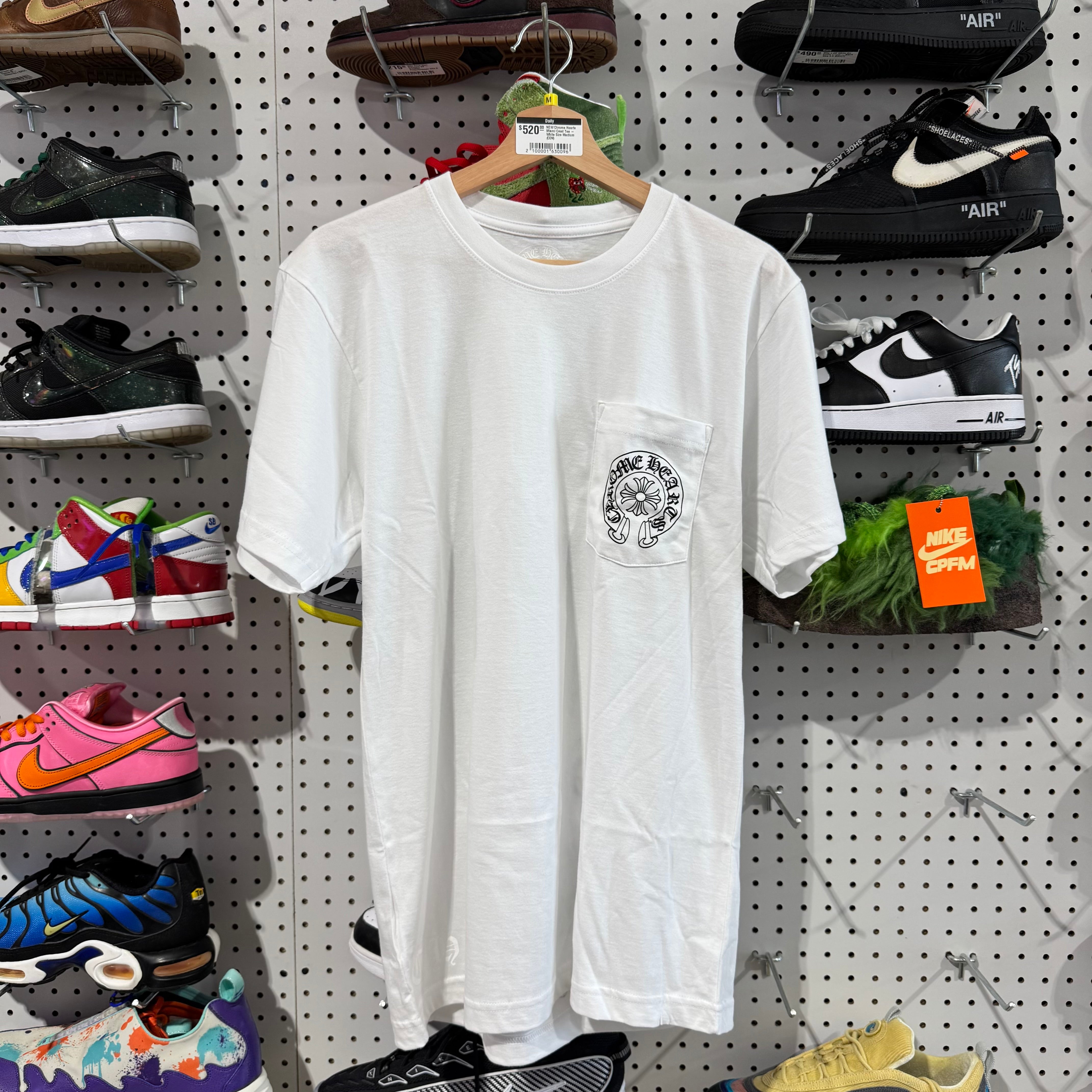 NEW Chrome Hearts Miami Crest Tee - White Size Medium