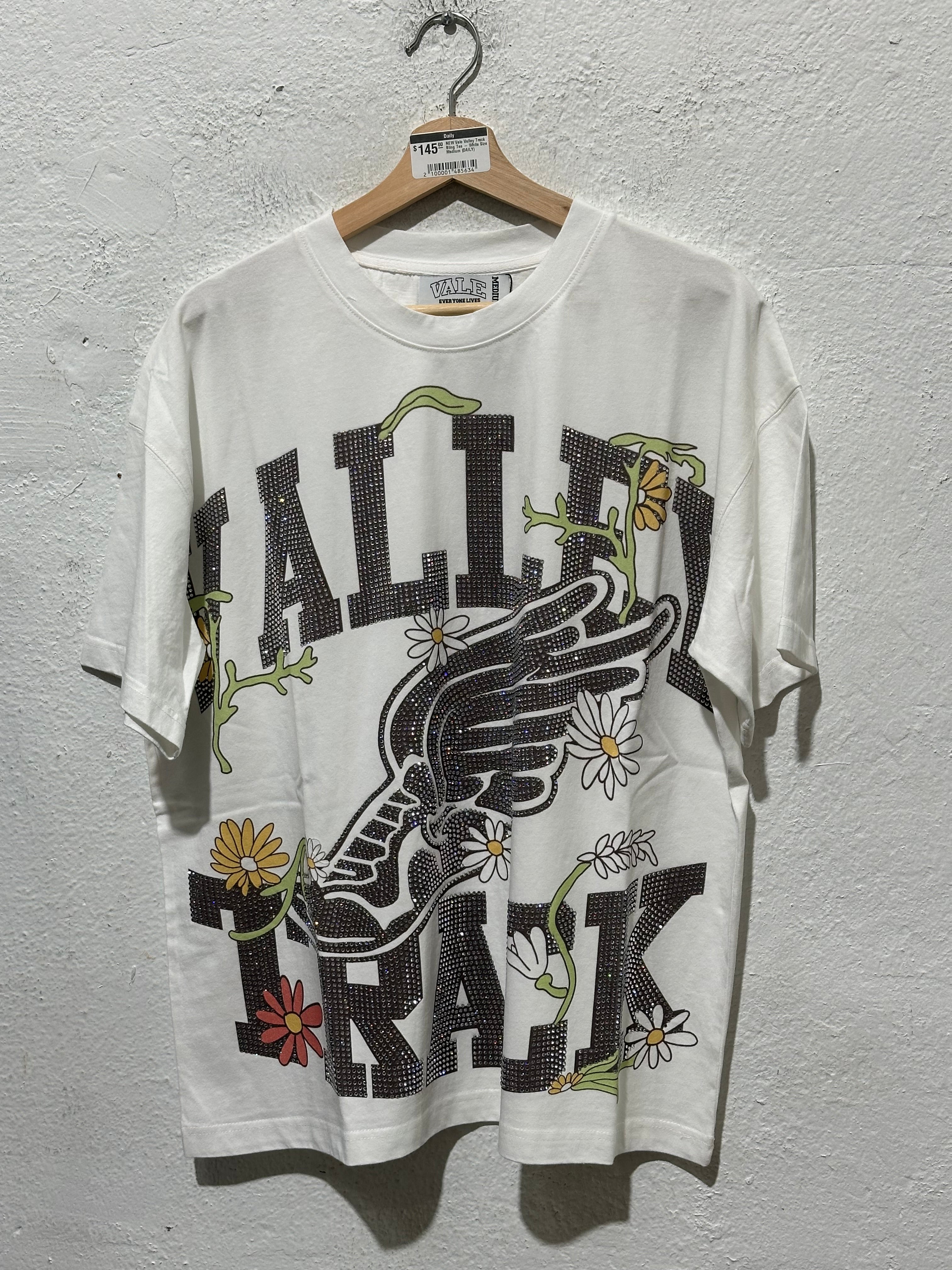 NEW Vale Valley Track Bling Tee - White