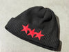 NEW Chrome Hearts Black Cashmere Beanie - Black/Red
