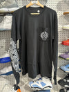 NEW Chrome Hearts Miami Longsleeve Pocket Tee - Black Size Large