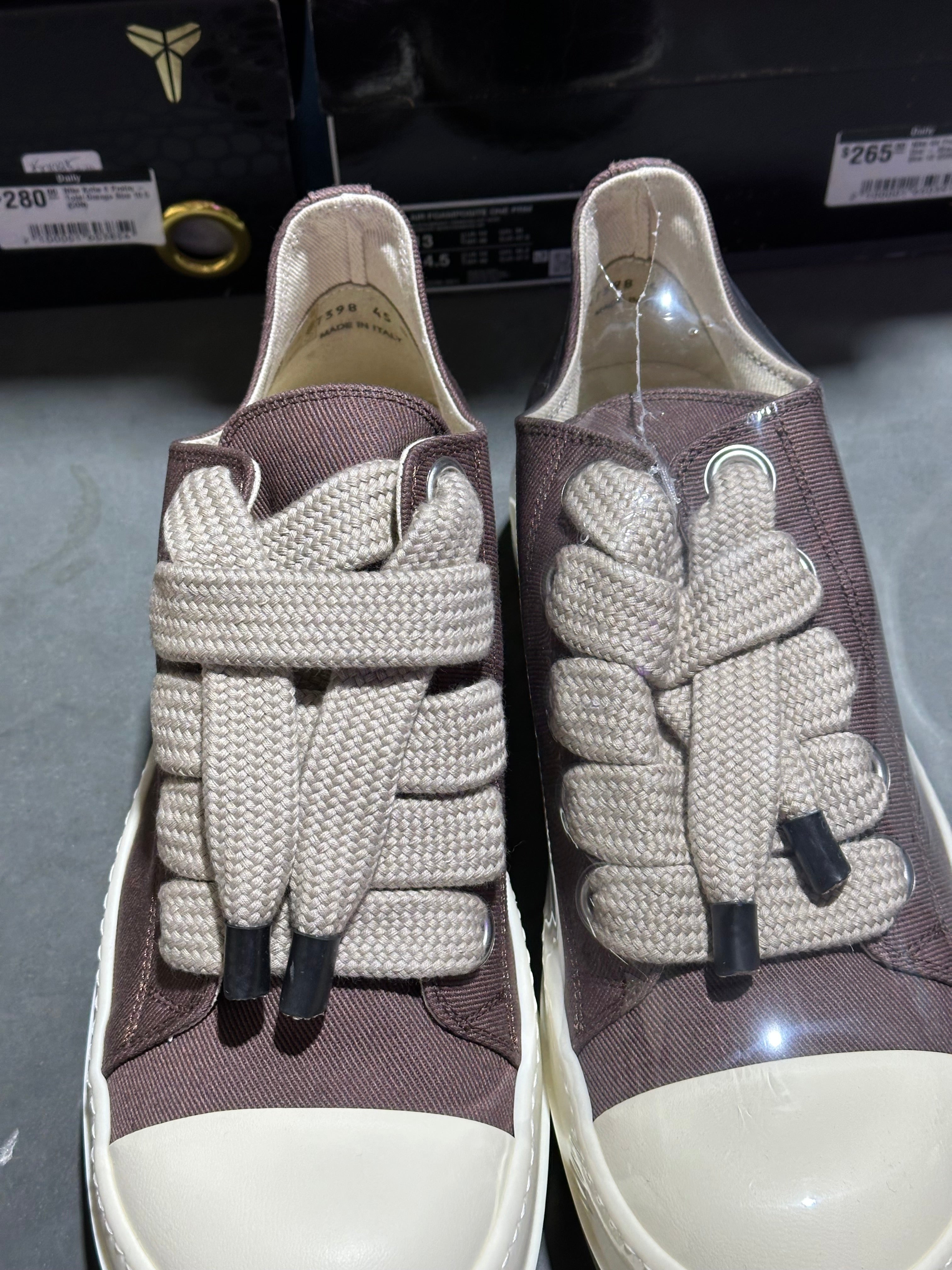 Rick Owens DRKSHDW Jumbo Lace Low Sneaker - Grape Size EU45/US 12