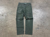 USED Distressed Carhartt Carpenter Pants - Olive Size 31x30
