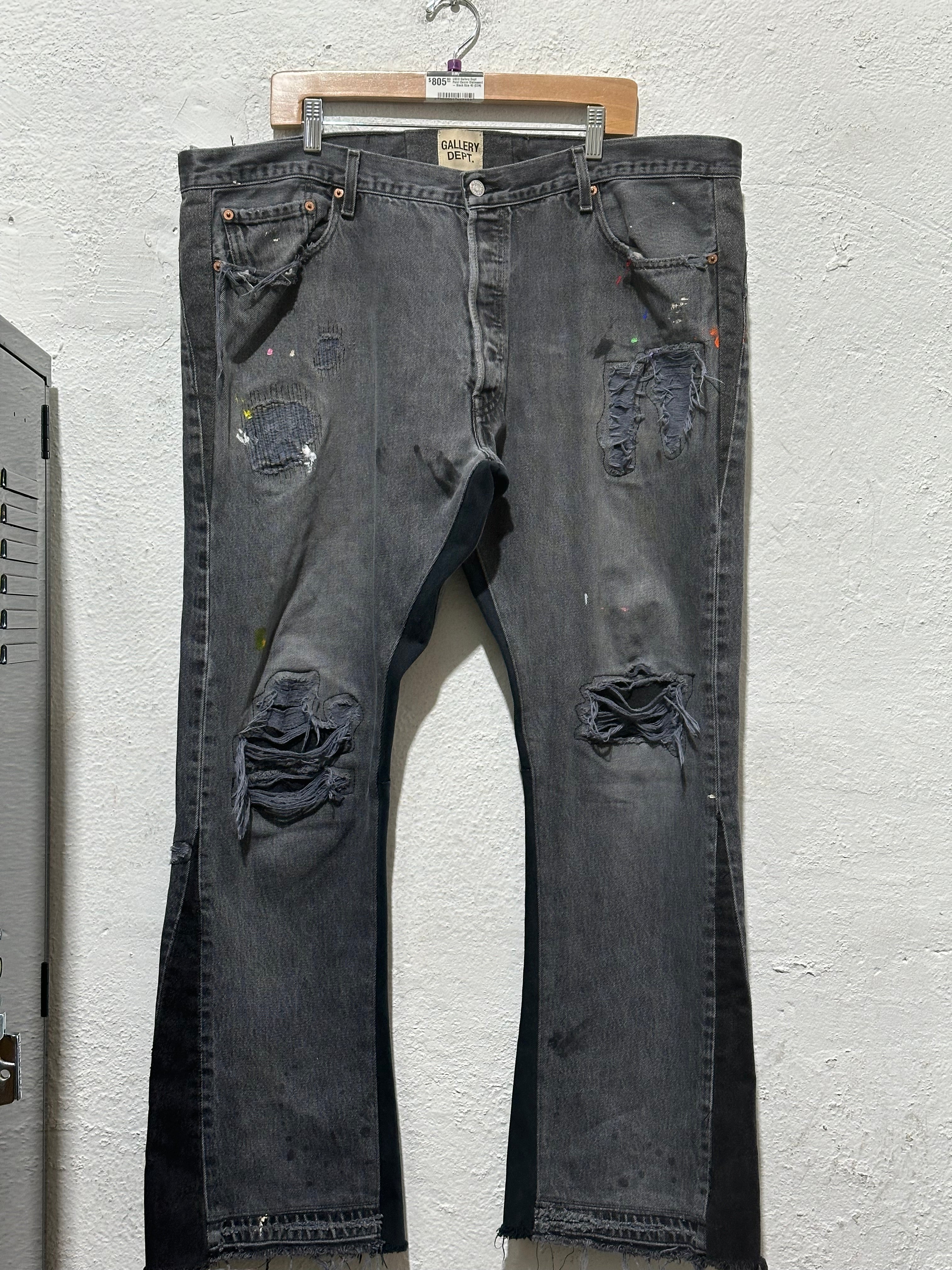 USED Gallery Dept Paint Denim Distressed - Black Size 40