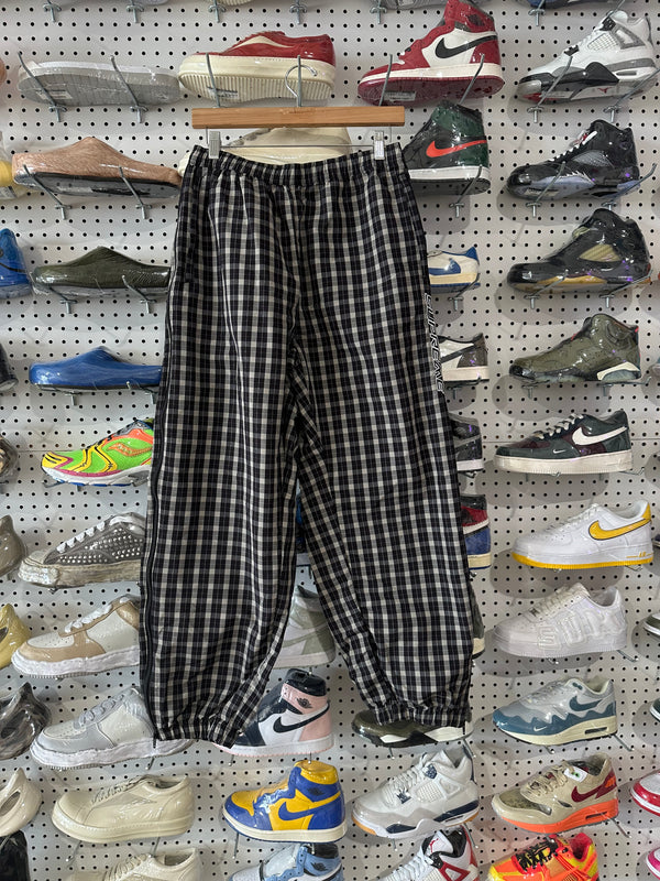 NEW Supreme FW25 Plaid Track Pants - Black Size Medium