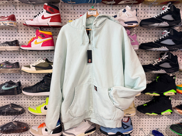 NEW Supreme Dickies Quilted Lined Zip Up Hoodie - Light Blue Size XL