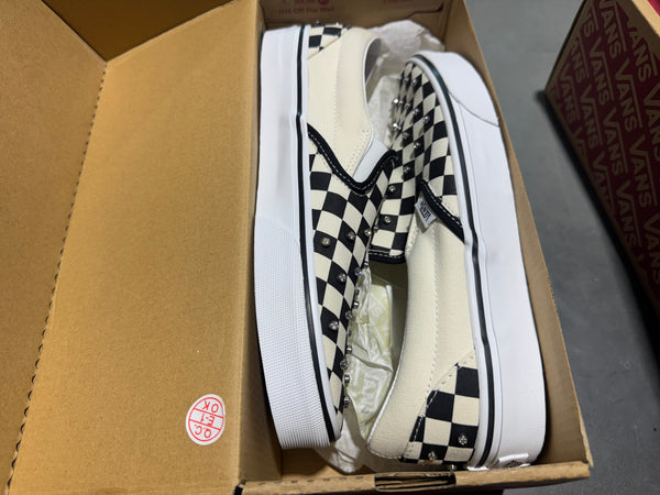 Vans Classic Slip On Checkerboard Stones - Black Size 9