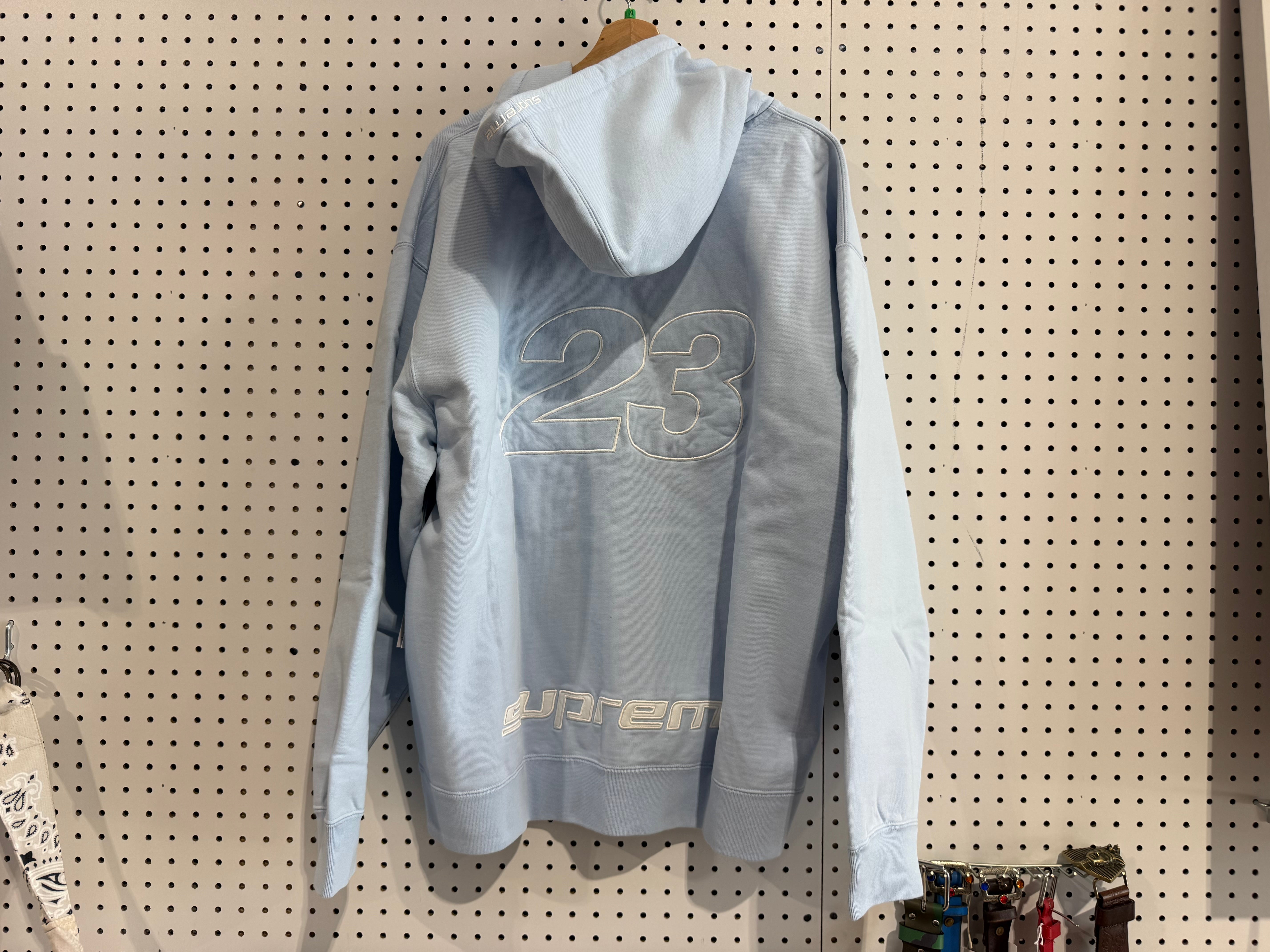 NEW Supreme x Jordan Brand Zip Up Hoodie - Blue Size XL