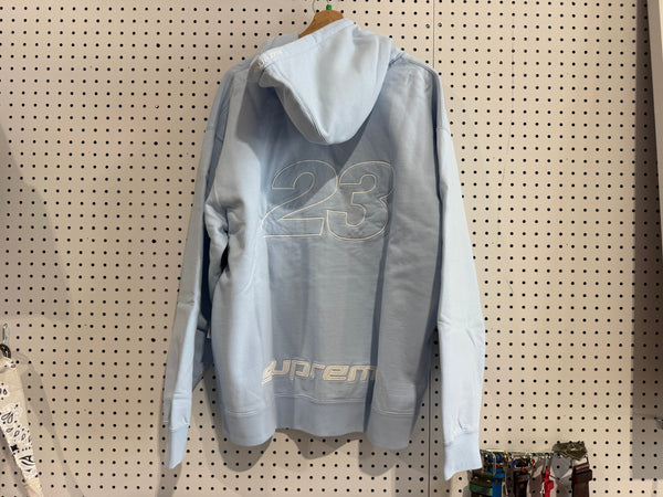 NEW Supreme x Jordan Brand Zip Up Hoodie - Blue Size XL