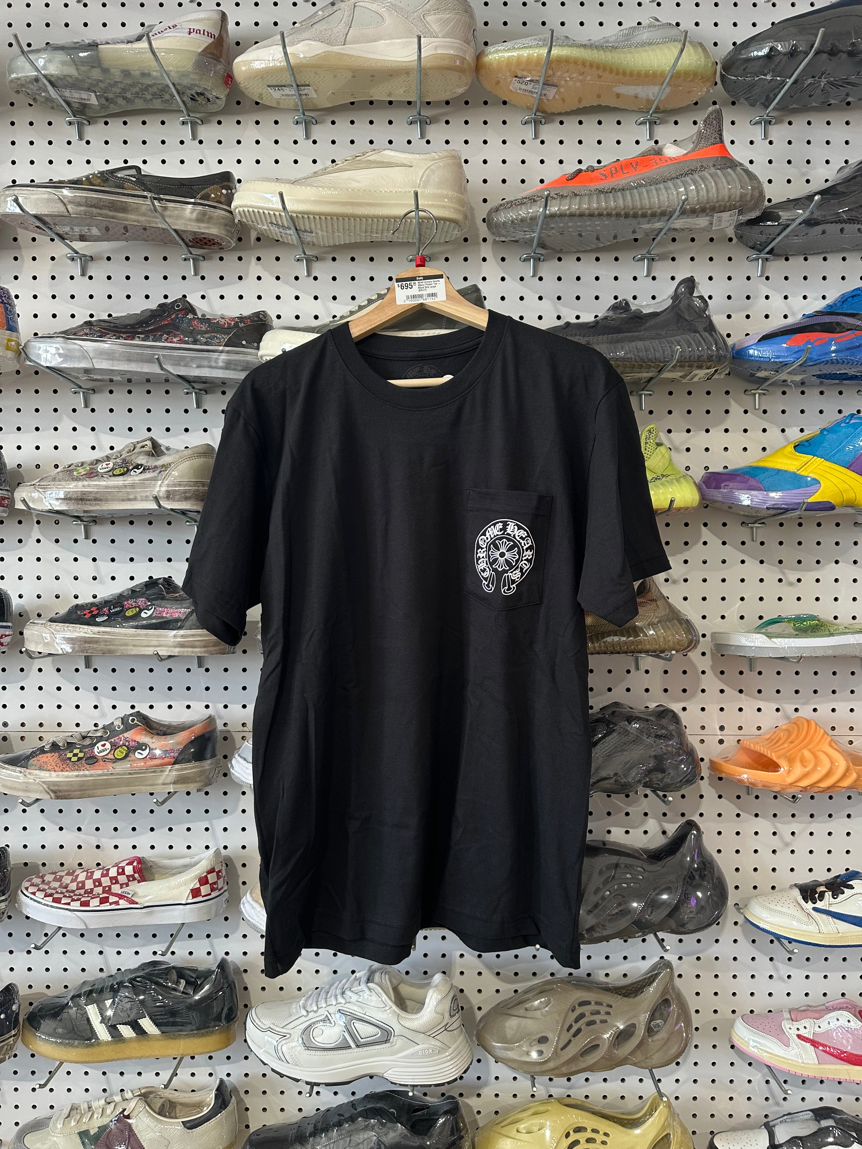 NEW Chrome Hearts Miami Pocket Tee - Black Size Large