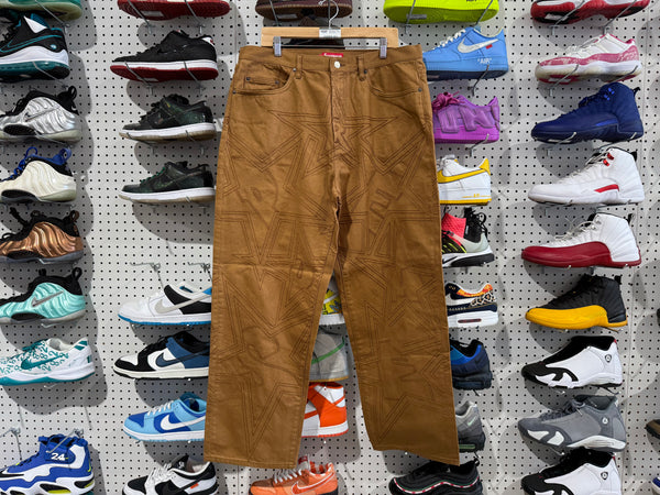Supreme Stars Baggy Denim - Brown Size 36