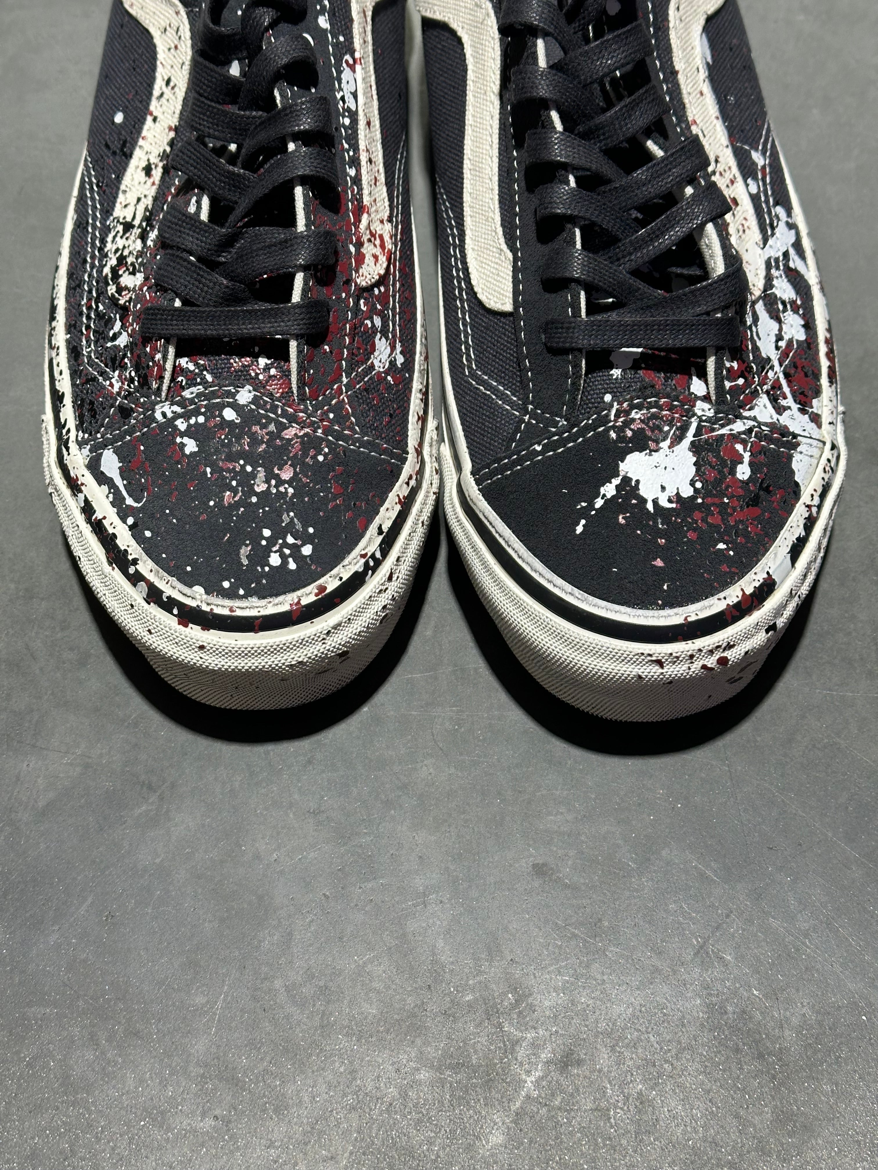Vans Old Skool 36 - Paint Splatter Charcoal Grey Size 8