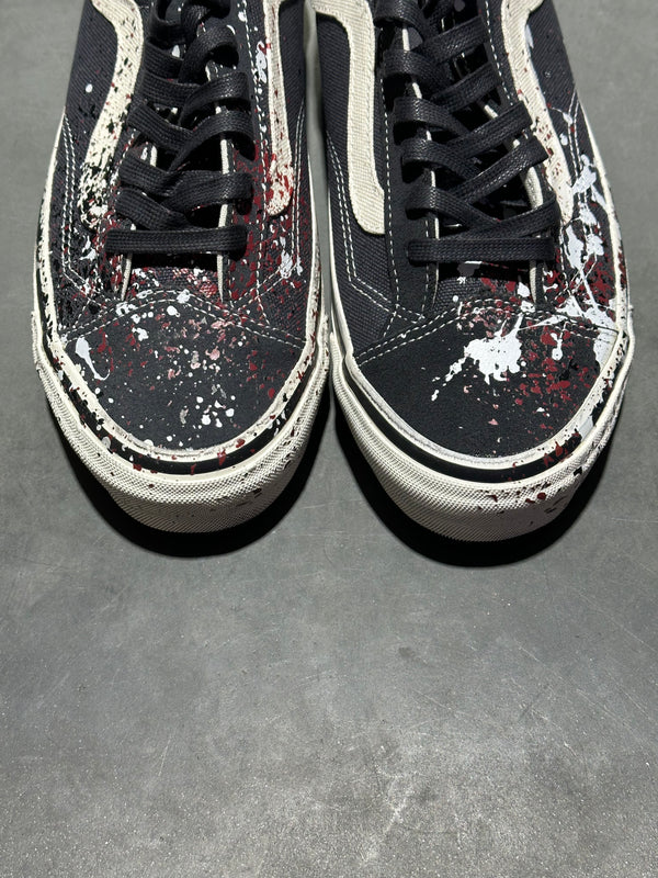 Vans Old Skool 36 - Paint Splatter Charcoal Grey Size 8