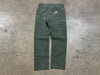 USED Distressed Carhartt Carpenter Pants - Olive Size 31x30