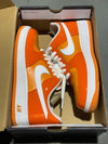 Nike Air Force 1 Low '07 Orange White Patent Size 8