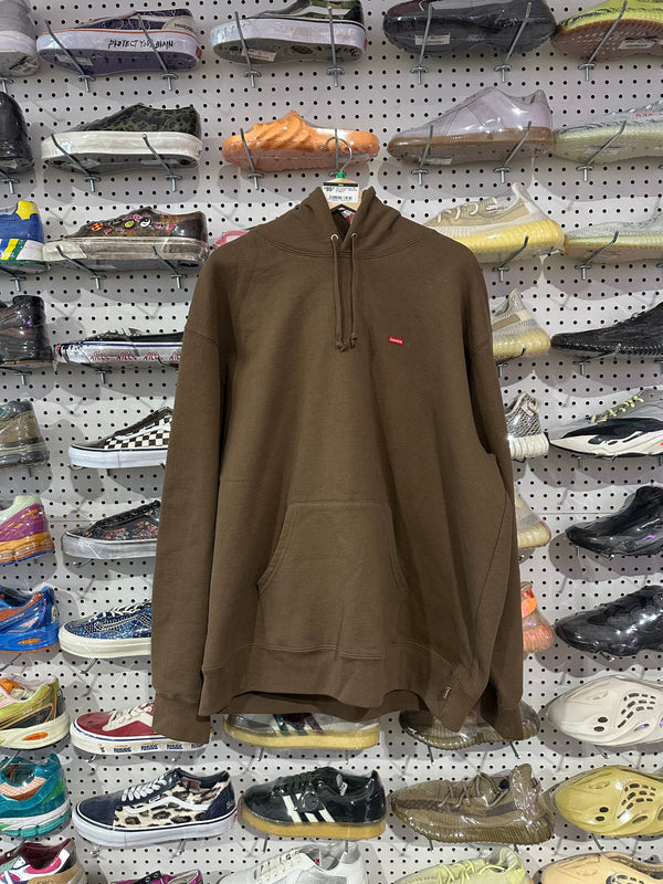 USED Supreme Small Box Logo Hoodie - Brown Size XL
