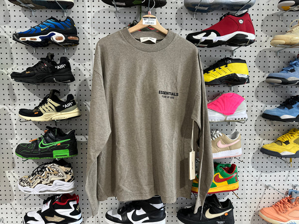 NEW Fear Of God Essentials Longsleeve Tee - Oatmeal Size Small