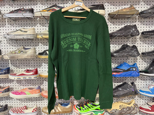 NEW Denim Tears ADG Thermal Top - Green Size XXL