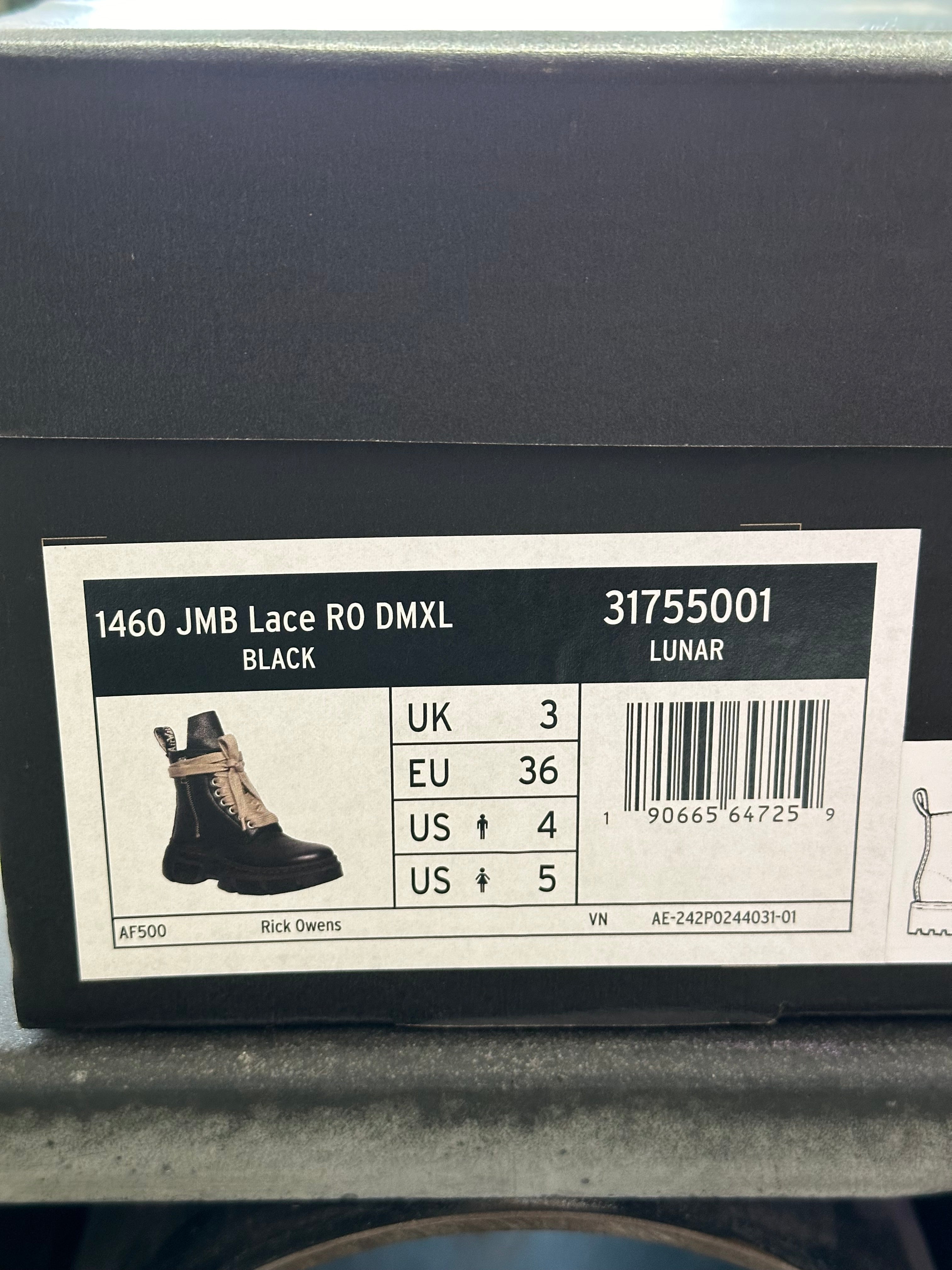 Dr Martens x Rick Owens Jumbo Lace Boot - Black