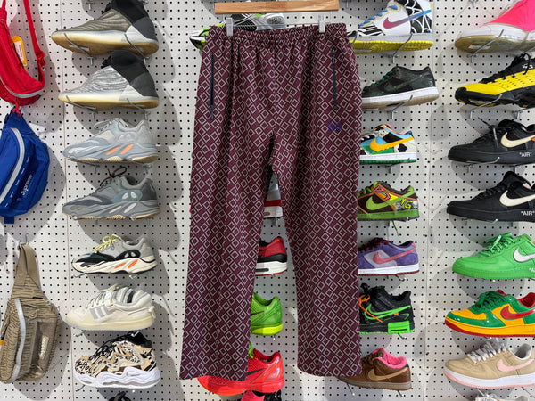 USED Needles Diamond Track Pants - Burgundy Size XL