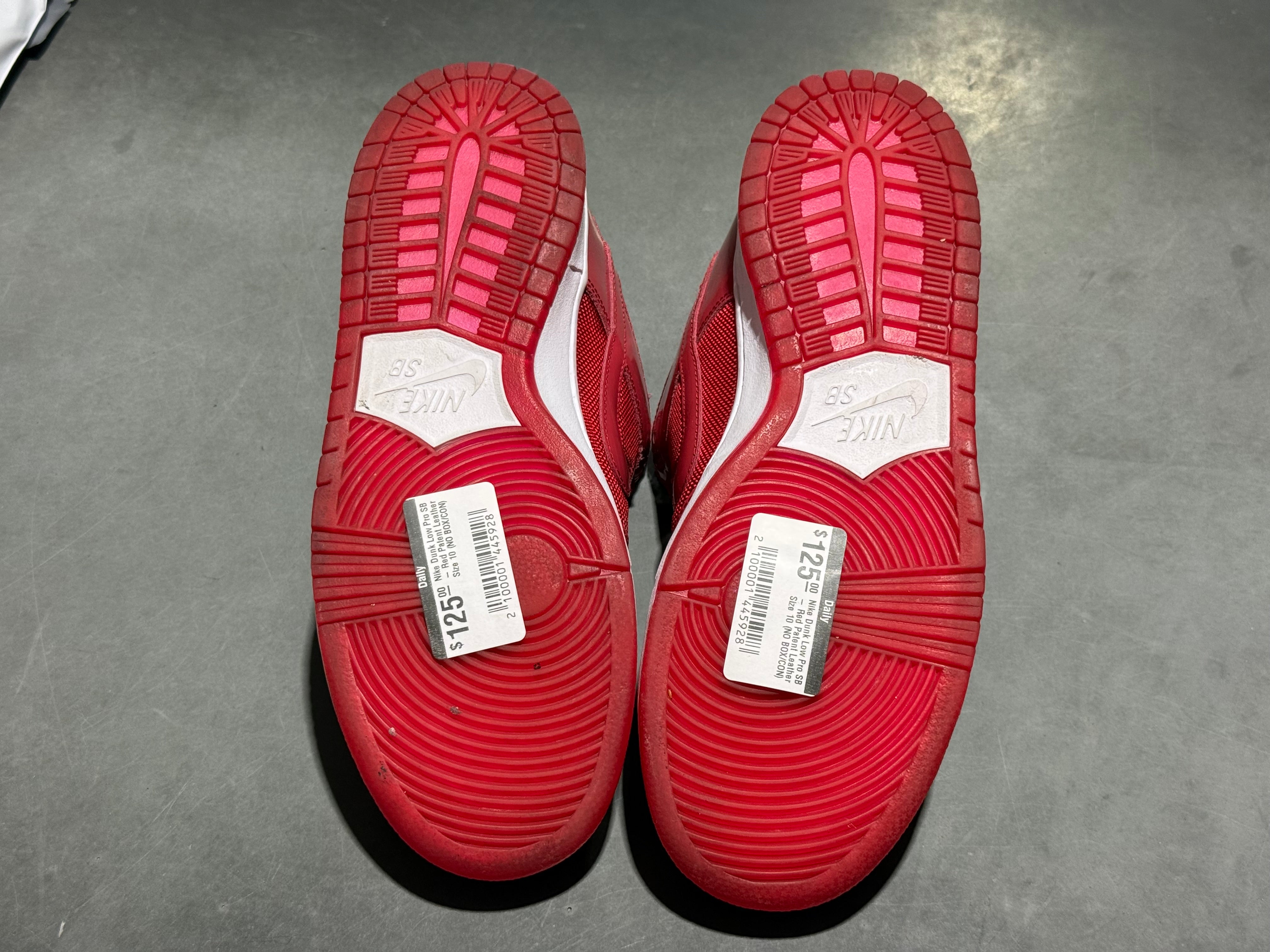 Nike Dunk Low Pro SB - Red Patent Leather Size 10