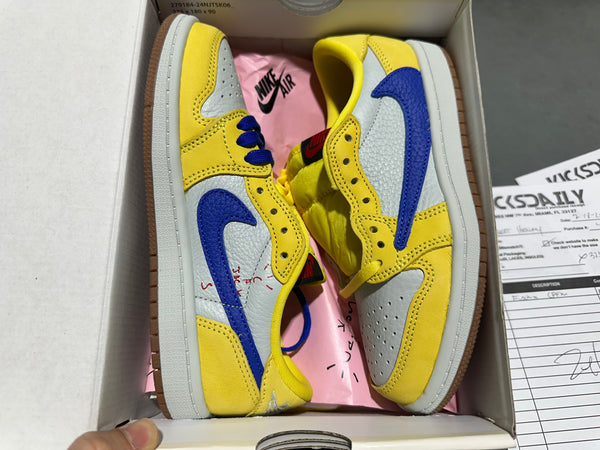 Air Jordan 1 Retro Low OG SP TD - Travis Scott Canary Size 1.5Y (DAILY)
