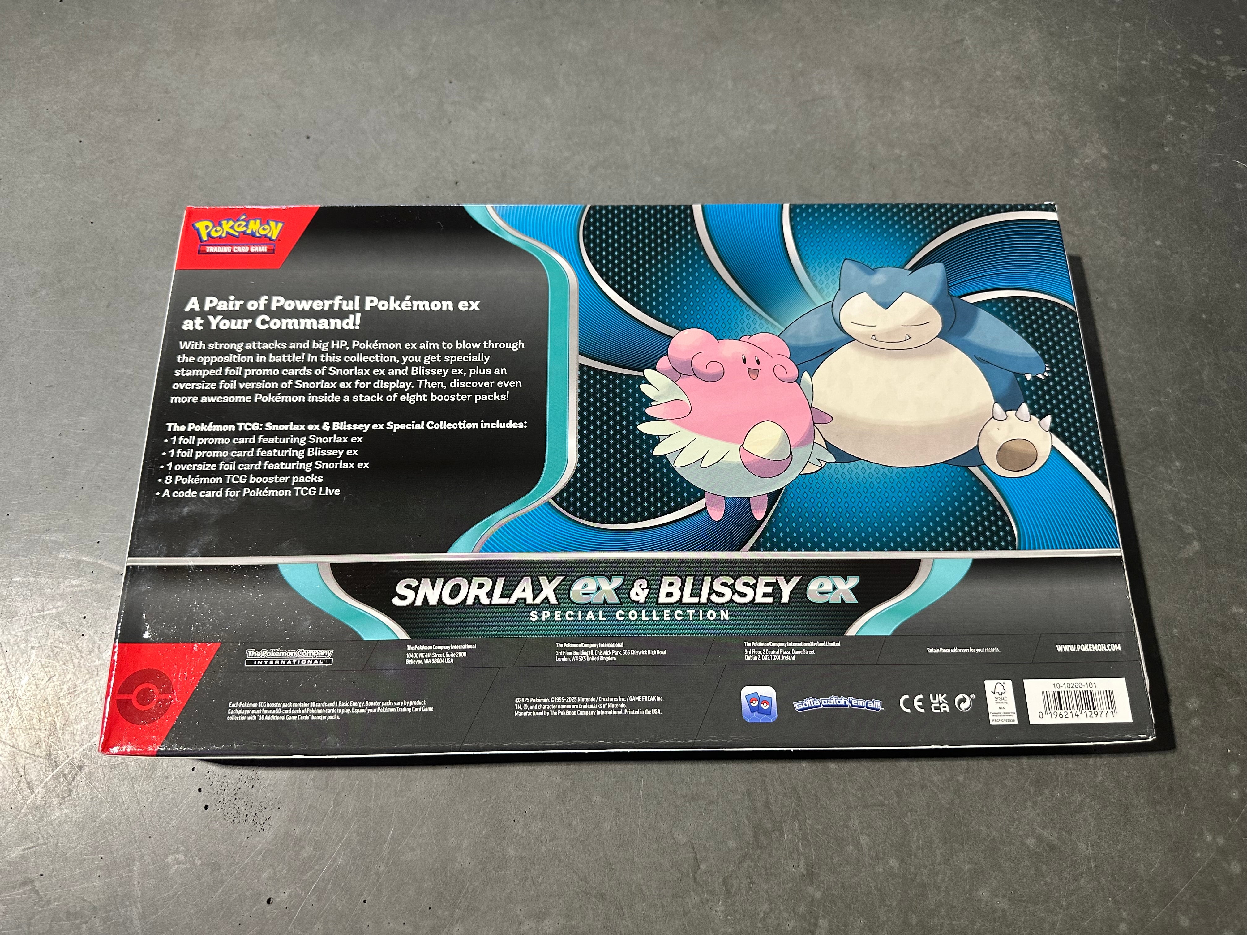 NEW Pokémon Snorlax & Blissey ex - Special Collection Box