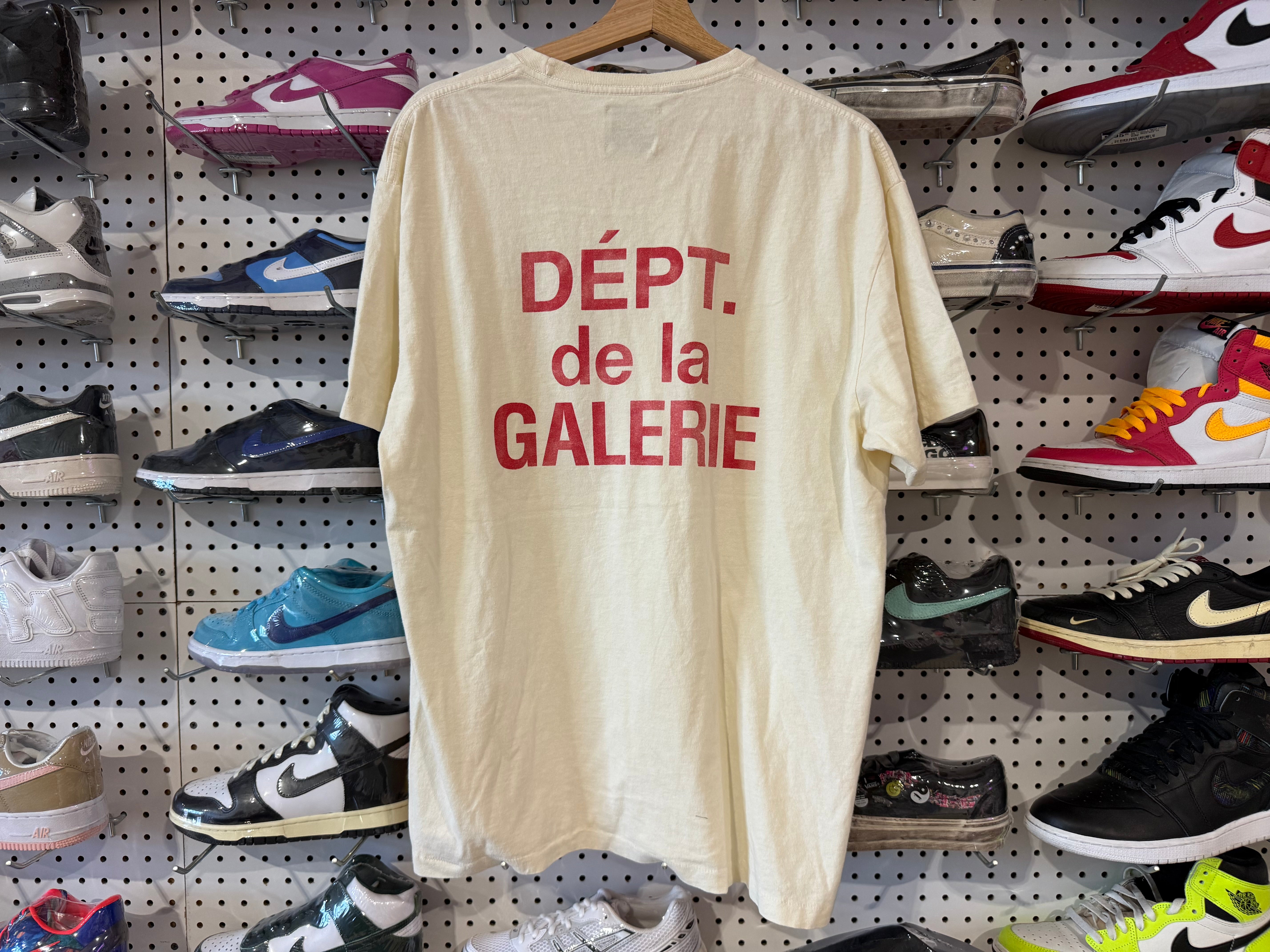 NEW Gallery Department French Tee - Sail/Red Size Large