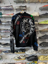 USED Chrome Hearts All Over Print Hoodie - Black/Multi Size Medium