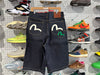 NEW Evisu Multi Pocket Dark Wash Denim Shorts - Indigo Size 34