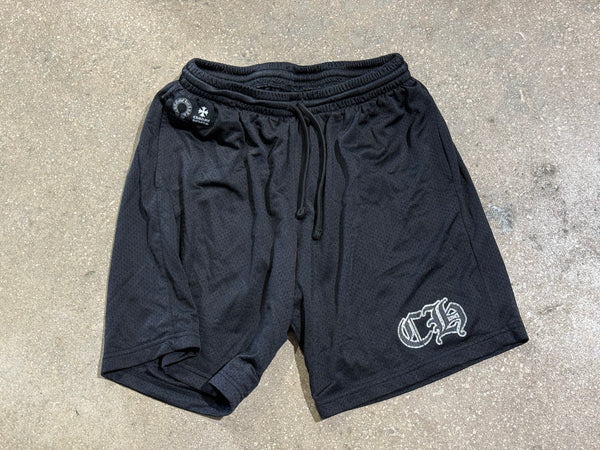 USED Chrome Hearts Mesh Shorts - Black Size Large