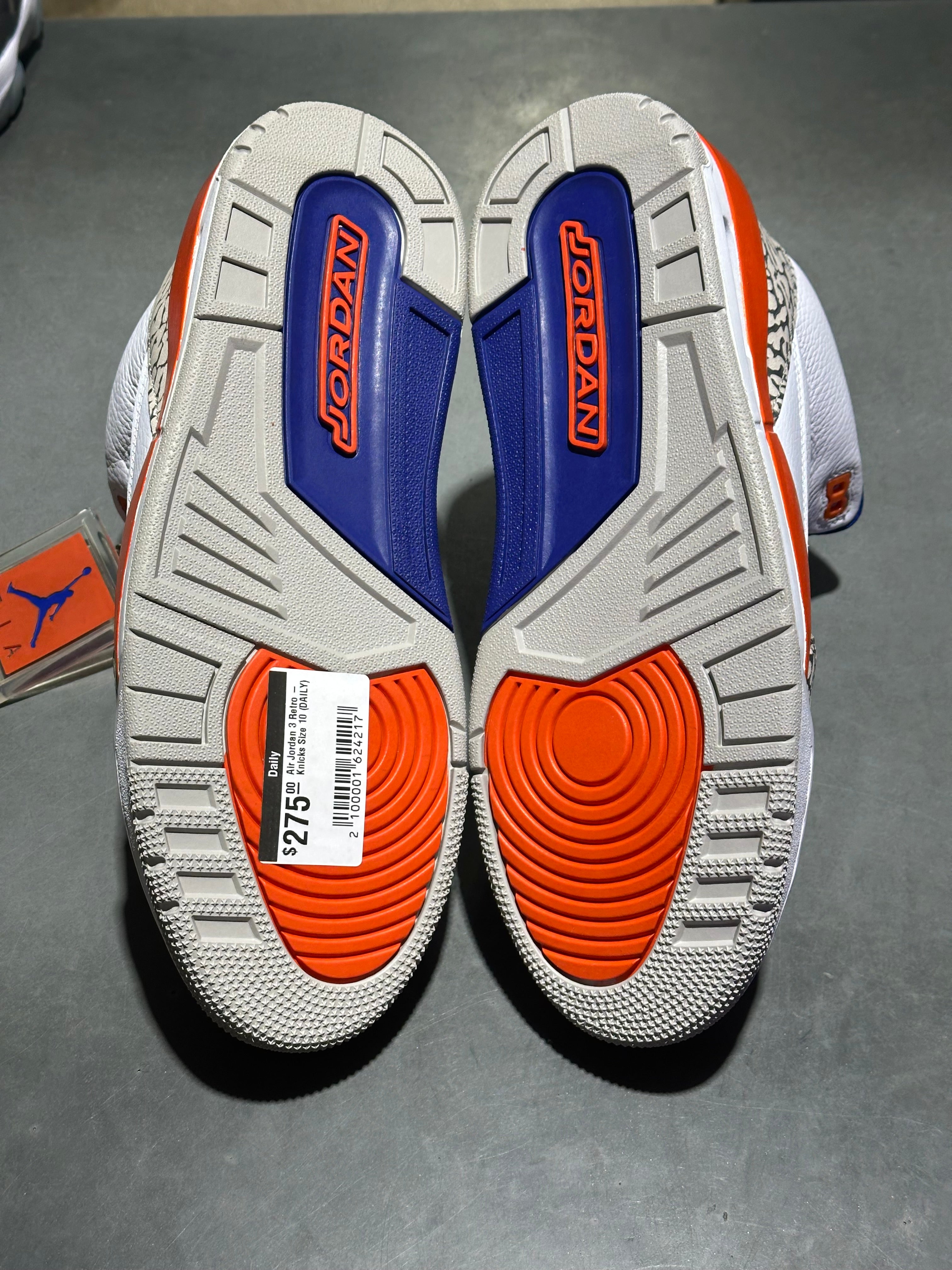 Air Jordan 3 Retro - Knicks Size 10