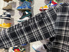 NEW Supreme SS25 Old English Flannel Shirt - Black Size Medium