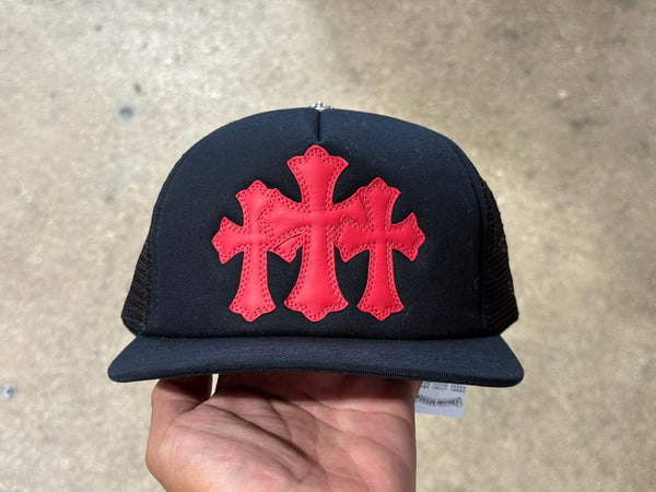 NEW Chrome Hearts Cemetery Trucker Hat - Black/Red