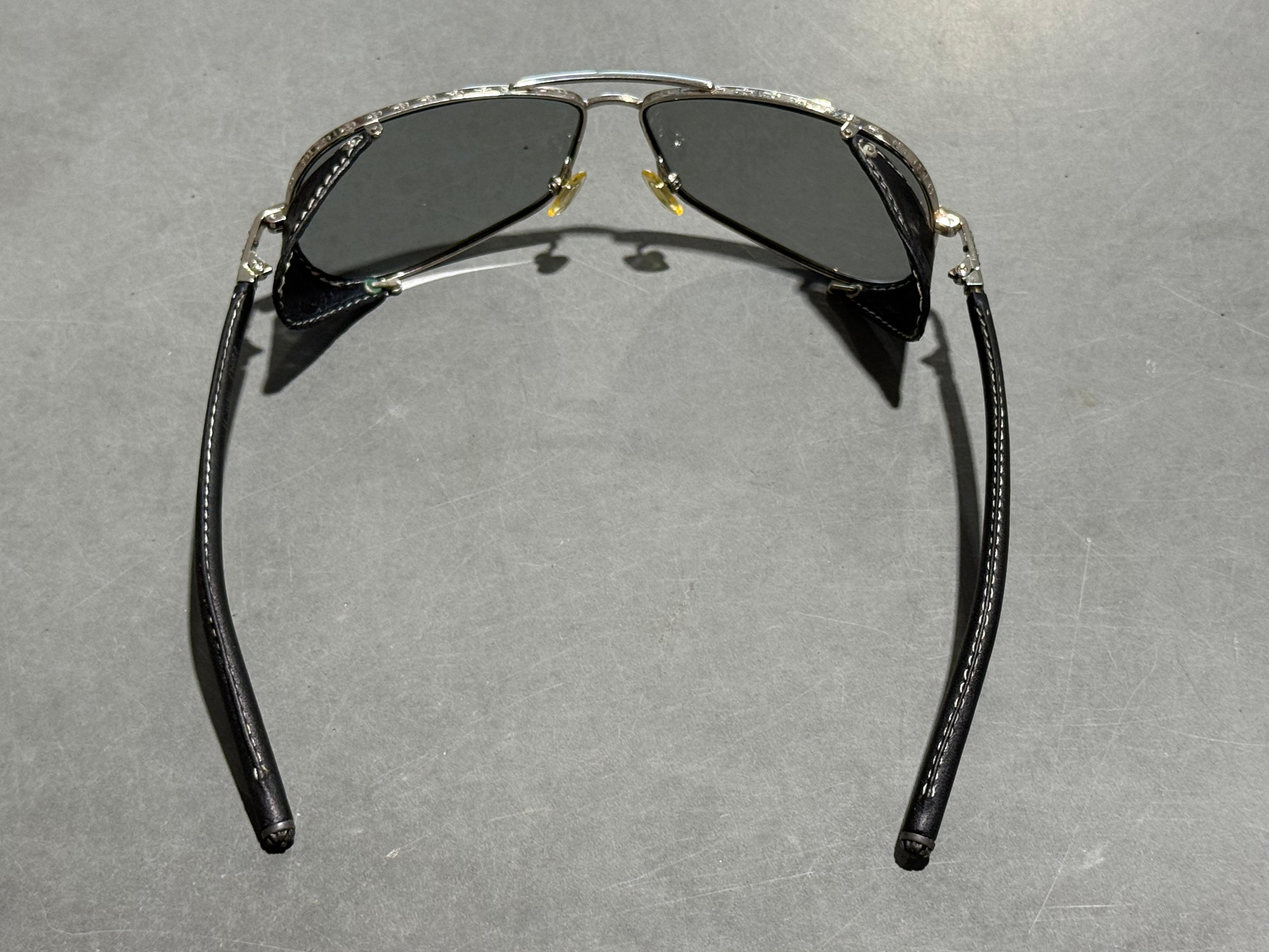 USED Chrome Hearts CHUTE Aviator Sunglasses