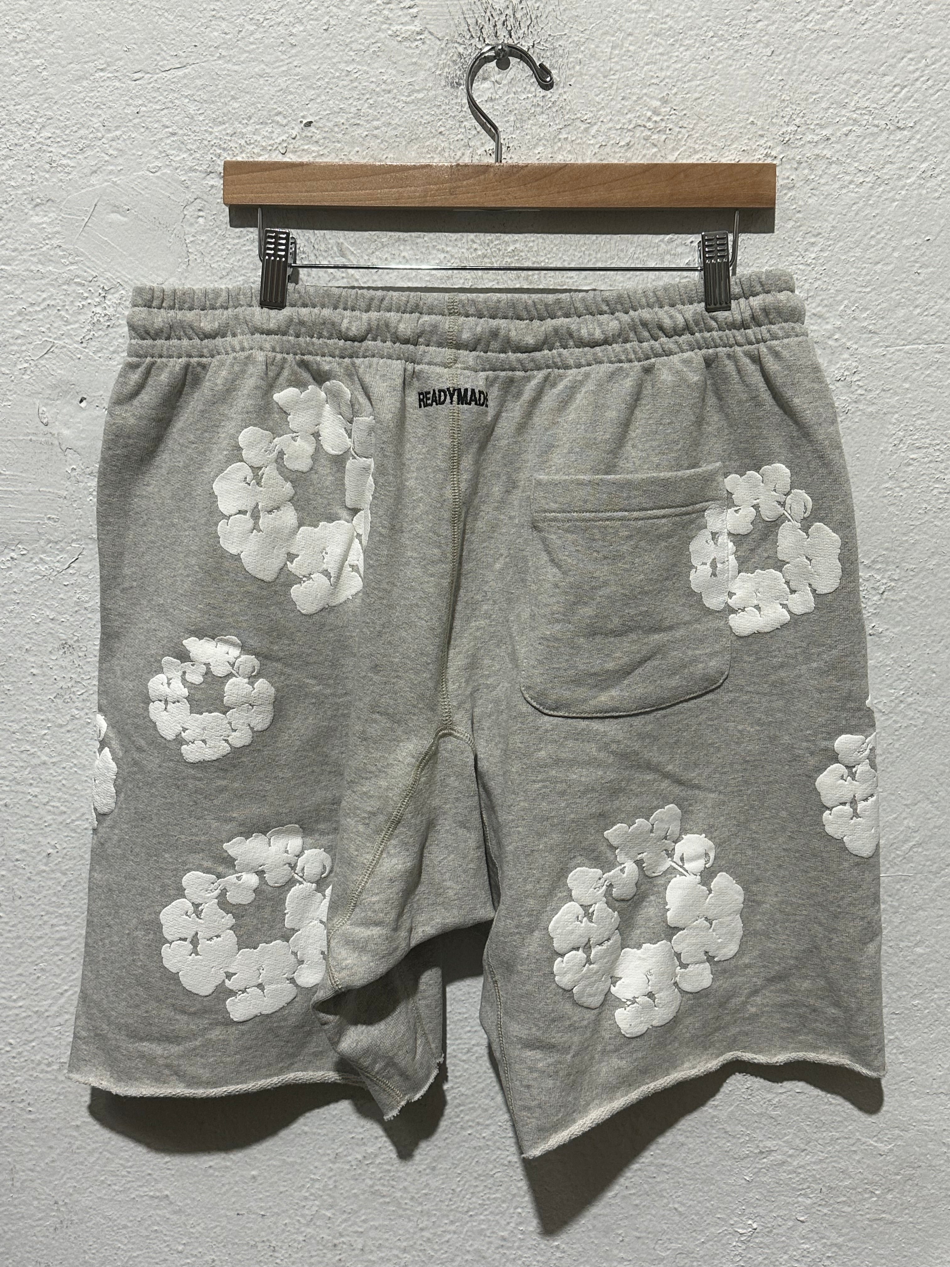 NEW Denim Tears X READYMADE The Cotton Wreath Shorts - Grey Size XL