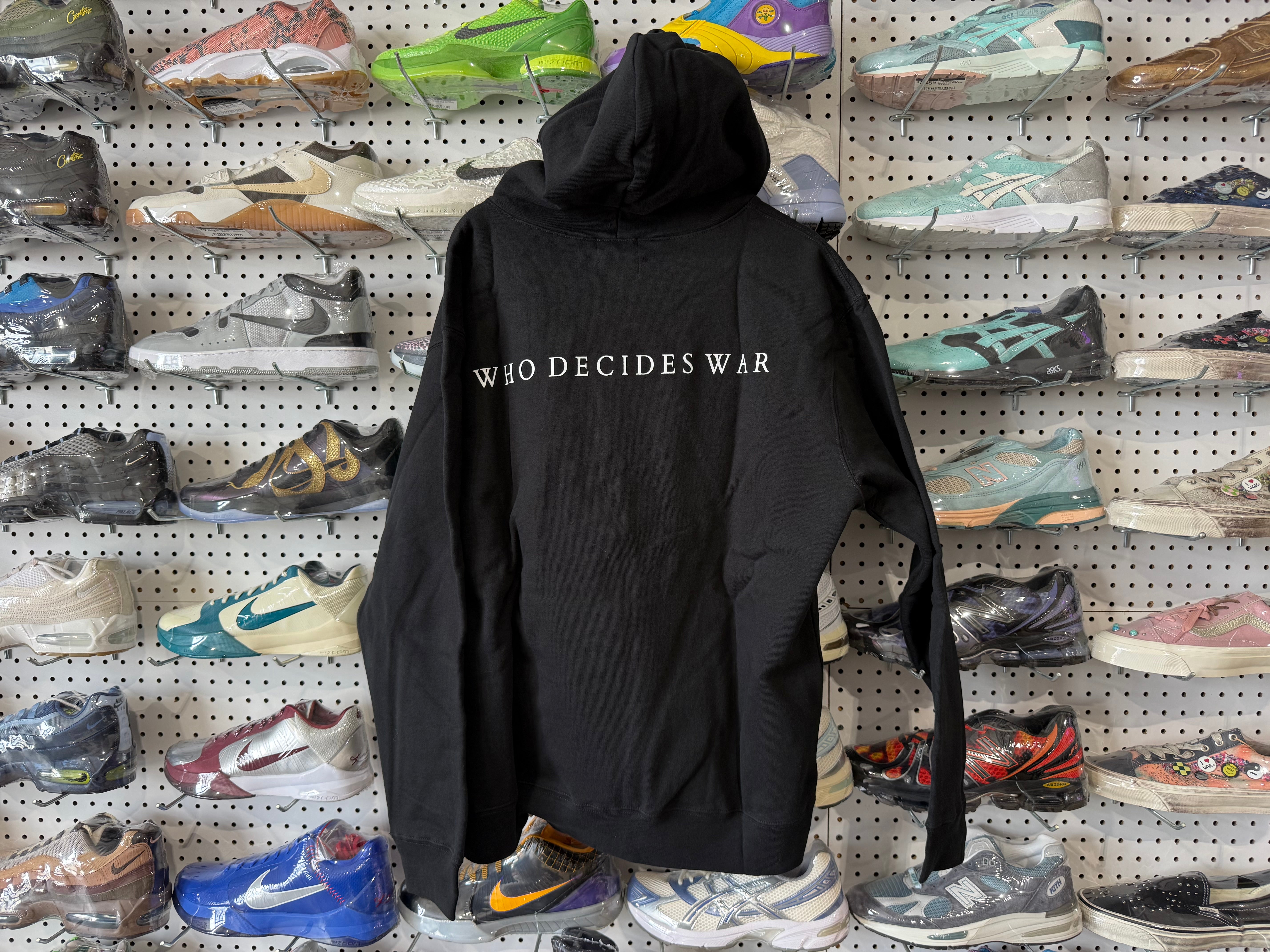 NEW Who Decides War Stained Glass Hoodie - Black Size Large
