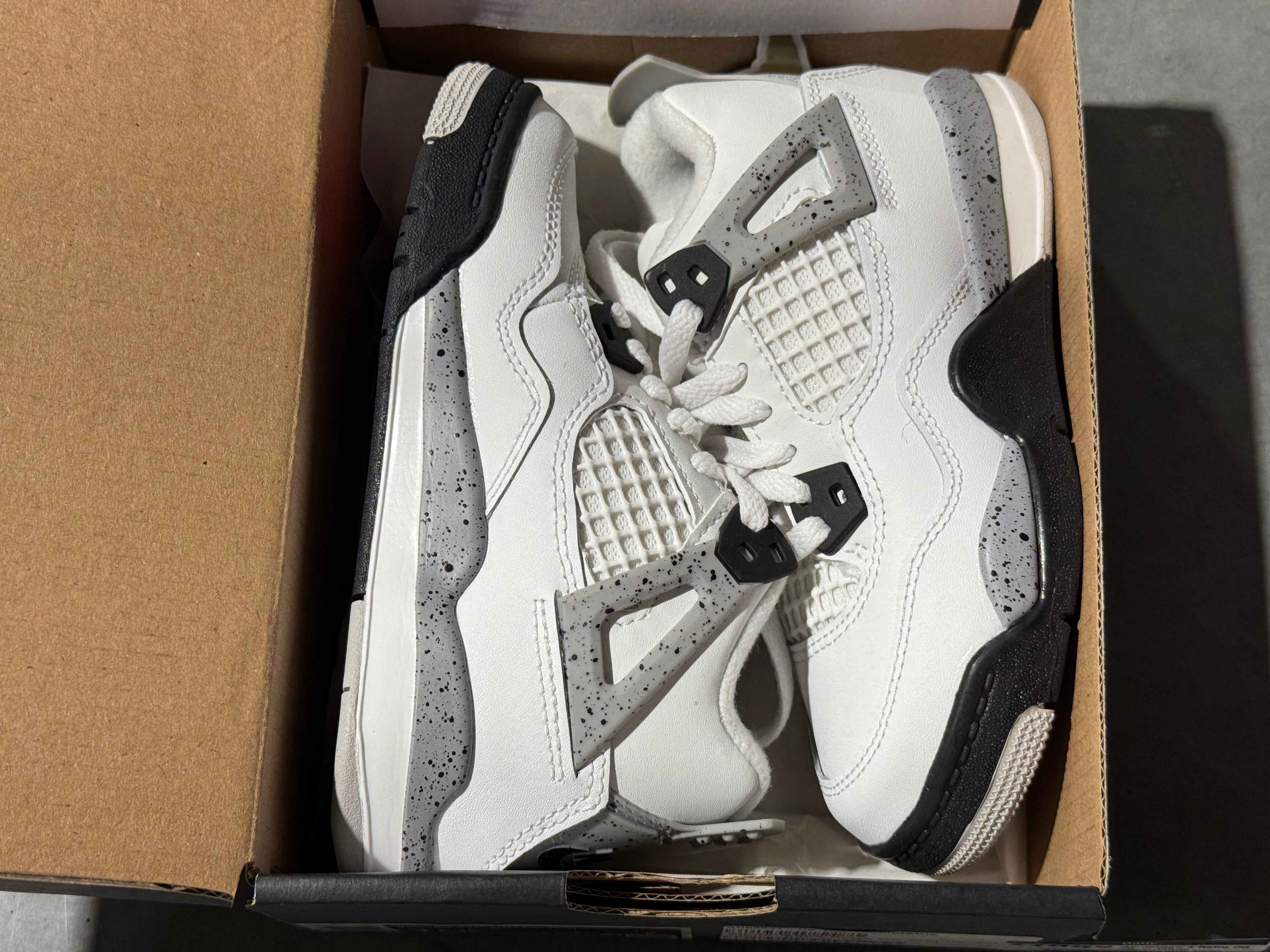 Air Jordan 4 Retro OG PS - White Cement Size 10.5C