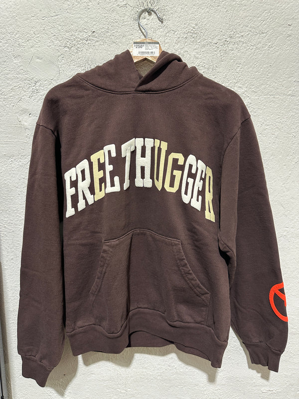 NEW Travis Scott x CPFM "Free Thugger" Hoodie - Brown