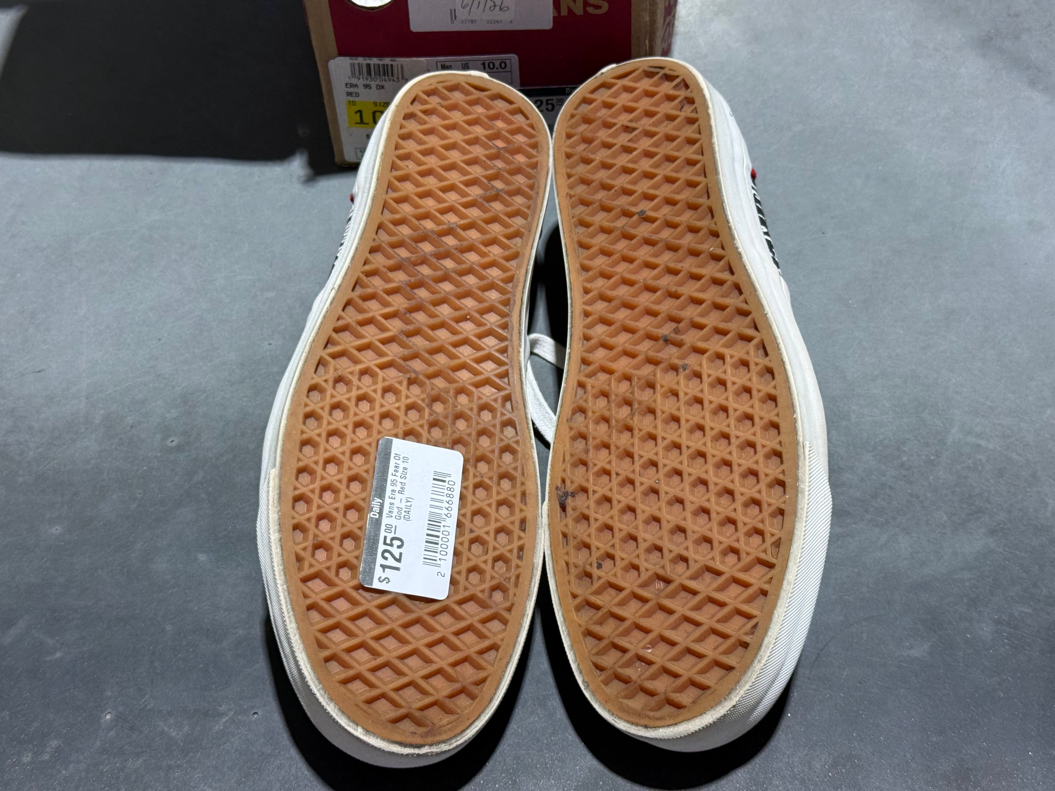 Vans Era 95 Fear Of God - Red Size 10