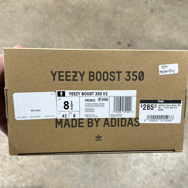 adidas Yeezy Boost 350 V2 - Citrin Size 8.5