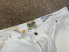 NEW Gallery Department Distressed Flared Painter Pants - White Size 33