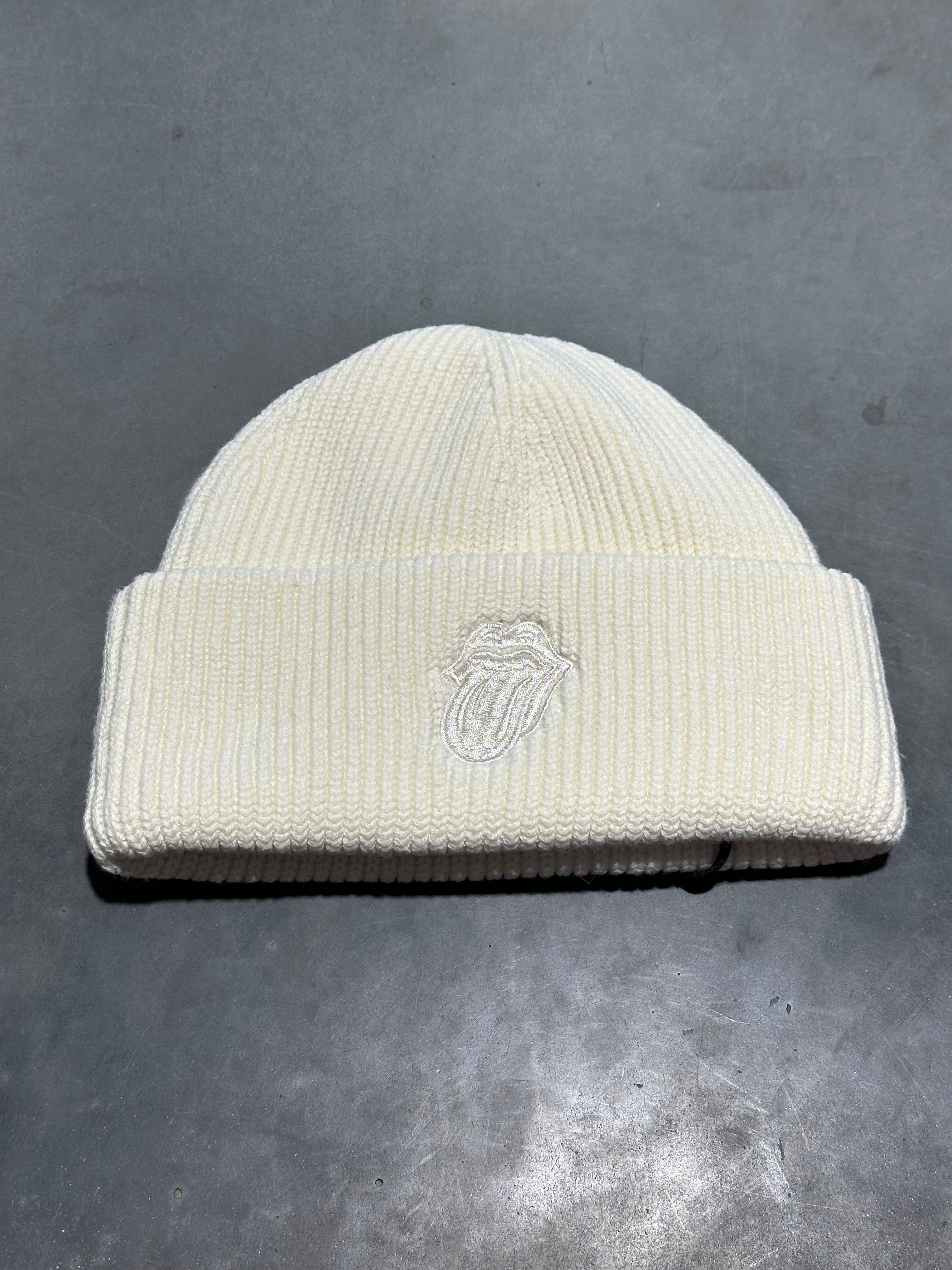 NEW Kith x Rolling Stones Beanie - White