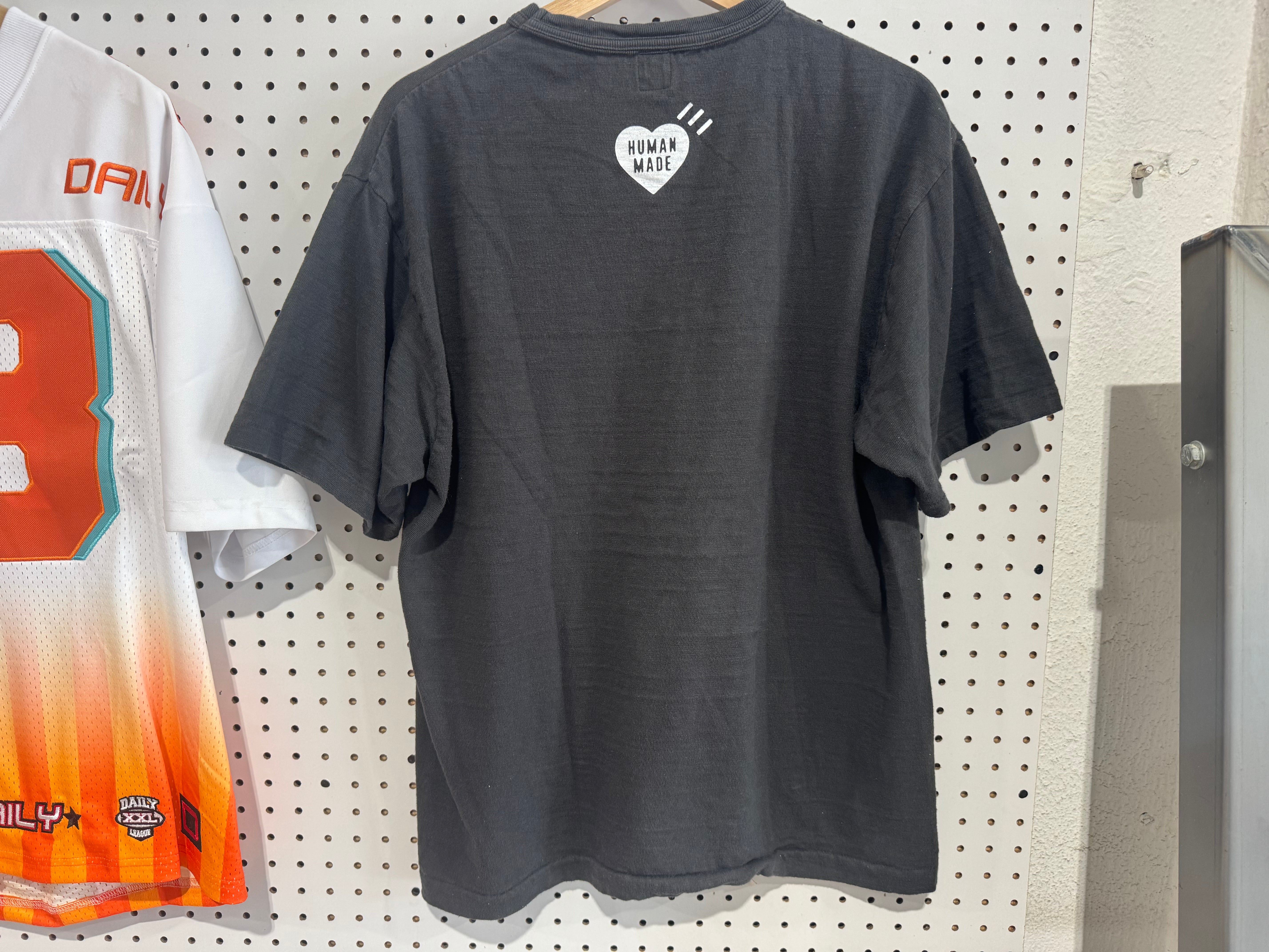 Clean Human Made Heart Logo Tee - Black Size XL