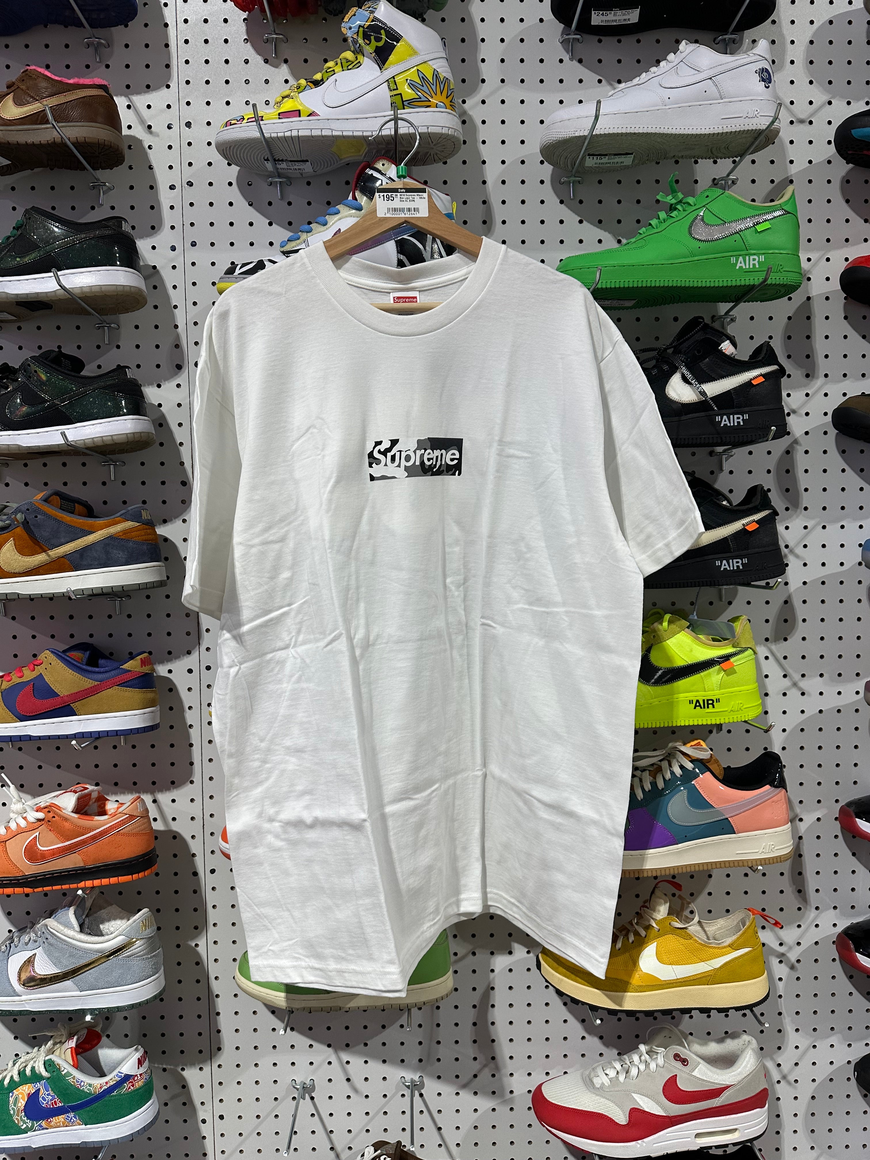 NEW Supreme Miami Box Logo Tee - White Size Large