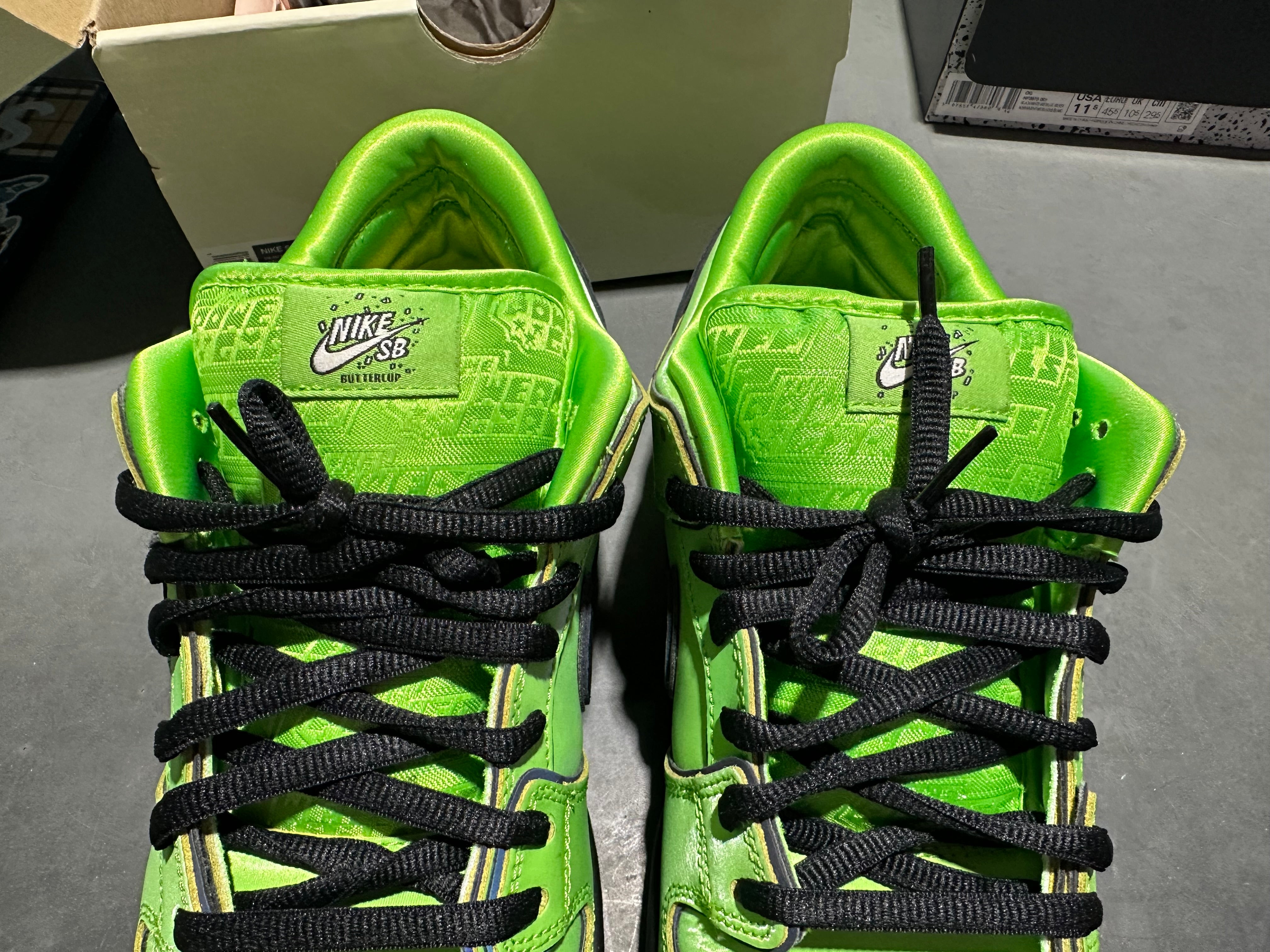 Nike SB Dunk Low Pro QS - Powerpuff Girls/Buttercup Size 11.5