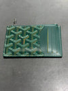 Clean Goyard Bourbon Zipped Card Holder - Green