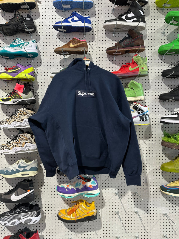NEW Supreme Box Logo Hoodie FW25 - Navy Size Large
