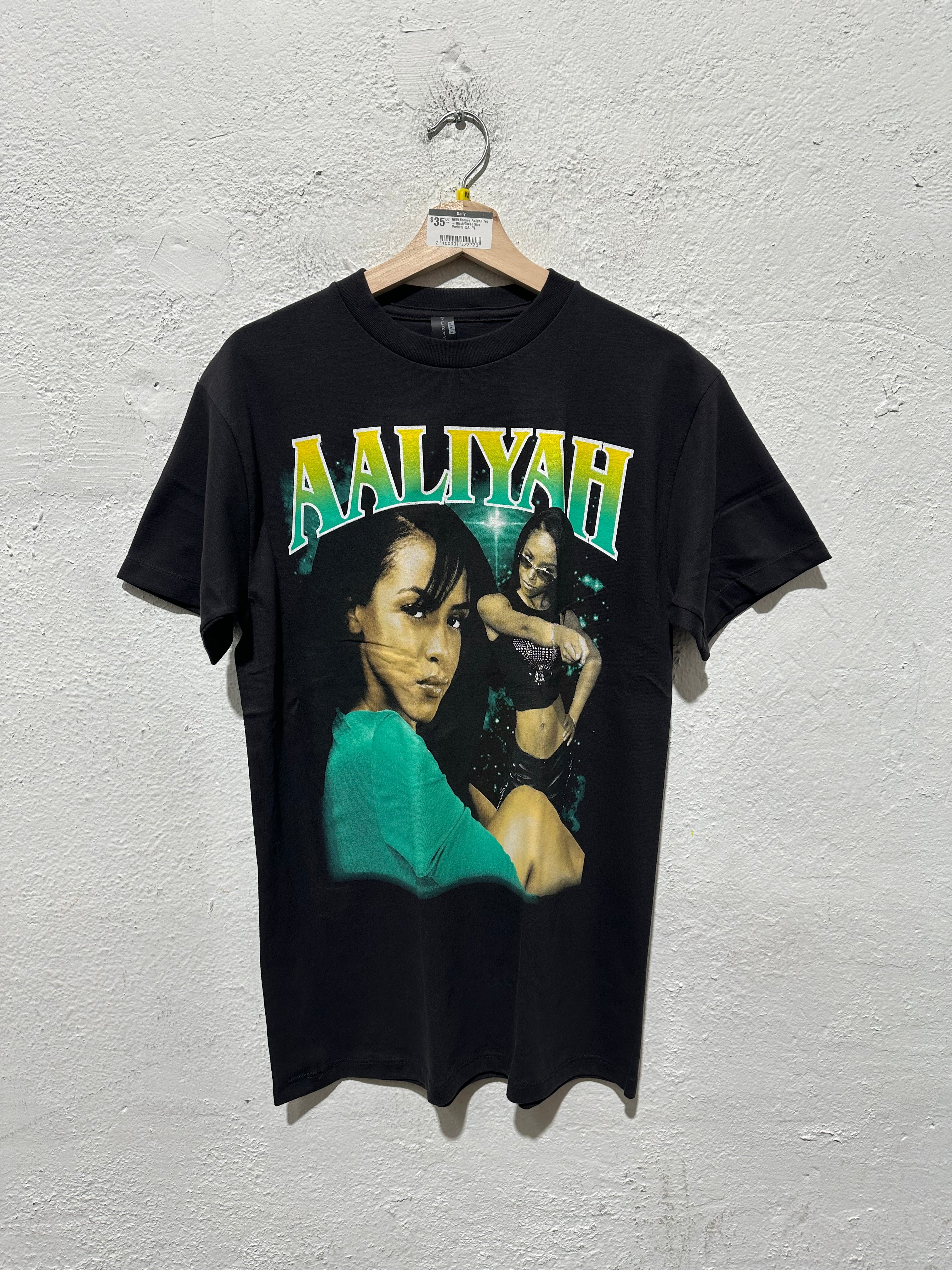 NEW Bootleg Aaliyah Tee - Black/Green